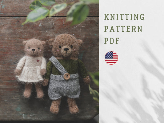 2 Cute Bears Knitting Pattern